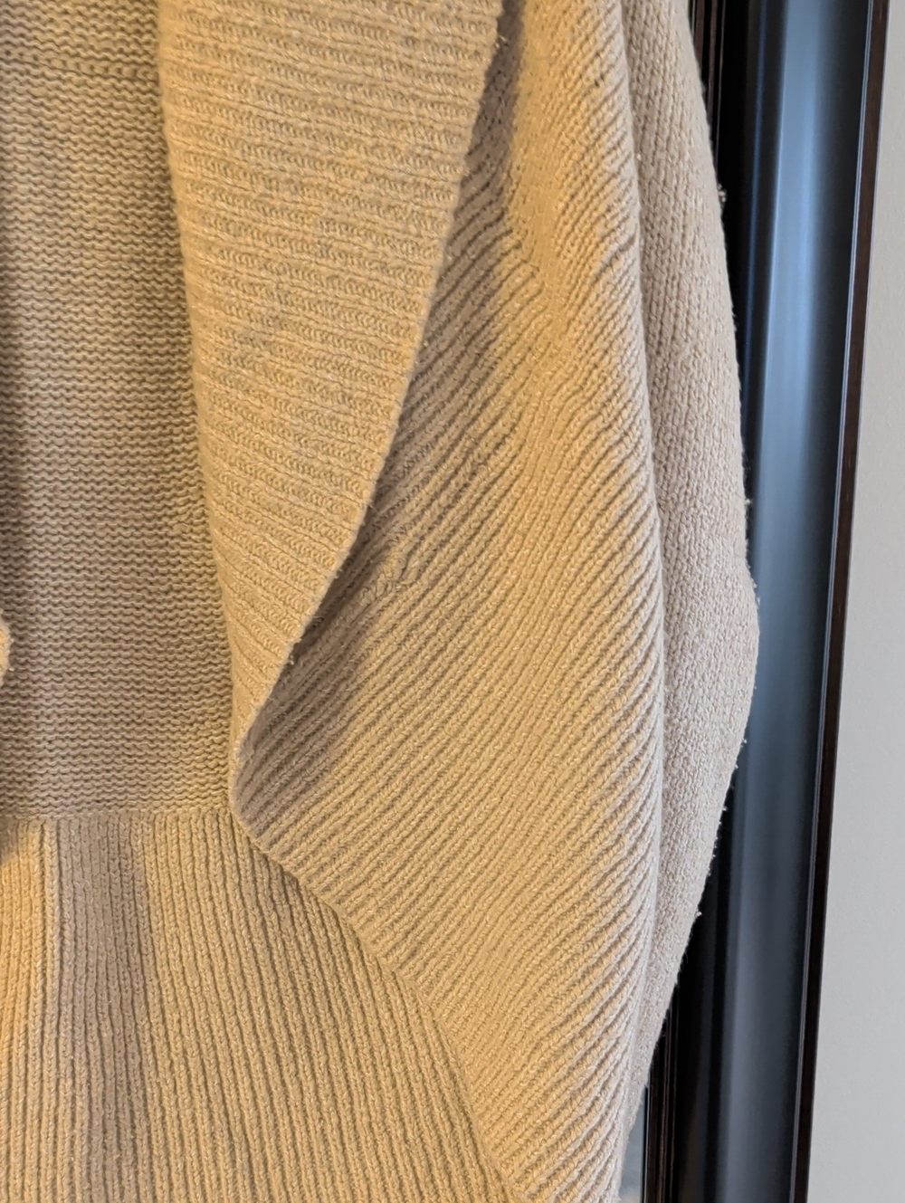 Vince Draped Open-Front Wool Blend Cardigan in Light Beige - Picture 5 of 10